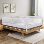 Mipan. barri�re de lit enfants avec sangles - barri�re de s�curit� pliable avec tissu en maille respisante ...