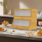 Mipan. bote  pain bambou 2 - couche countertop bote en bois - pour cuisine huche pour le stockage ...