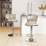 Mipan chaise de bar en velours - lot de 2 - chaise bar pied argent tabouret bar - tabouret de bar avec ...