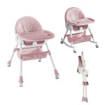 Mipan. chaise haute enfant - pliable - r�glable - inclinable - 64x70x87cm - chaise haute b�b� evolutive ...