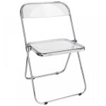 Mipan chaise pliante moderne en acrylique transparent - chaise pliante empilable en cristal couleur transparen ...