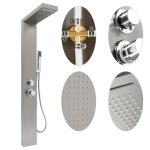 Mipan. colonne de douche hydromassante - colonne de douche rglable - modifier la temprature et le dbit ...