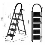 Mipan . escabeau 5 marches avec plateforme de travail - escabeau pliable - antid�rapantes - max:150kg ...