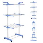 Mipan. etendoir � linge - etendoir linge int�rieur et ext�rieur 3 �tag�res - avec ailes et barre sup�rieure ...
