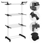 Mipan. etendoir linge int�rieur et ext�rieur - 4 niveaux s�choirs � linge pliable avec roues - 75 * 64 ...