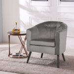 Mipan. fauteuil scandinave de salon avec accoudoirs et dossier - canap� rembourr�e �paisse - 1 personne ...