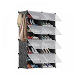 Mipan. meuble chaussure noir - meuble � chaussures plastiques - meuble � chaussures - 83 x 32 x 125. ...