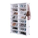 Mipan. meuble � chaussures plastiques - avec 16 compartiments rectangulaires + crochet + porte - pour ...