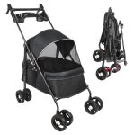 Mipan. poussette pour chien chat pliableles petits et chiens gsjusqu 20 kgroues avec freins  360panier ...