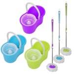 Mipan. set clean mop serpilli�re seau et balai - essoreur simples � utiliser - pour nettoyage sol - bleu ...