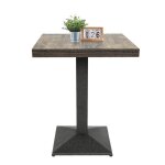 Mipan. table de bar carrée industrielle rétro - table à manger bistrot en bois avec pied central - max:120kg ... Mipan. table de bar carrée industrielle rétro - table à manger bistrot en bois avec pied central - max:120kg ...