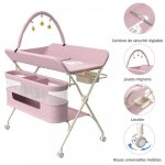 Mipan. table � langer pliable pour filles - commode a langer - meuble a langer - hauteur r�glable - avce ...