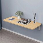 Mipan. table murale bois - table rabattable - table de salle  manger de cuisine pliante invisible - ...