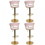 Mipan - tabourets de bar - 4 pi�ces - chaises de cuisine avec dossier - poids maximal support� : 120 ...