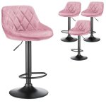 Mipan. tabourets de bar lot de 4 tabouret bar en velours - chaise de bar coussin pais - tabouret haut ...