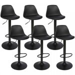 Mipan. tabouret bar lot de 6 - chaise pivotante - pu - tabouret de bistrot hauteur r�glable tabouret ...