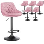 Mipan. tabourets de bar lot de 6 tabouret bar en velours - chaise de bar coussin pais - tabouret haut ...