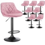 Mipan. tabourets de bar lot de 8 tabouret bar en velours - chaise de bar coussin pais - tabouret haut ...