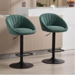 Mipan. tabourets de bar moderne lot de 2 - chaise bar tissu - r�glable en hauteur(81 - 101cm) - chaise ...