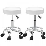 Mipan. tabouret de bureau - 2pcs - tabouret � roulettes - tabouret coiffeuse en pu - pivotable � 360� ...