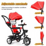 Mipan. tricycle evolutif pour bébé de 1 à 4 ans - tricycle 4 en 1 avec cloche et rétroviseur - réglable ... Mipan. tricycle evolutif pour bébé de 1 à 4 ans - tricycle 4 en 1 avec cloche et rétroviseur - réglable ...
