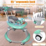 Mipan. trotteur bb garon - trotteur marche bb - pousseur pliable avec lumire et musique - rglable ...