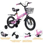 Mipan. v�lo pour enfant 12 / 14 / 16 pouces - v�lo enfant avce roues stabilisatrices + panier - (rose ...