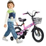 Mipan. v�lo enfant de 14 pouces pour gar�ons et filles - avec roues stabilisatrices et panier de rangement ...