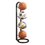 Miroir de rangement - t1 - noir - pour enfants - support de basket - ball et football