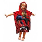 Miraculous - cape sortie de bain poncho de plage ladybug � capuche
