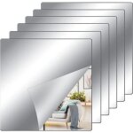 Miroir 20 x 20 cm miroir adh�sif flexibles carreaux de miroir feuilles de miroir acryliques autocollants ...