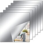 Miroir 20 x 20 cm miroir adhsif flexibles carreaux de miroir feuilles de miroir acryliques autocollants ...