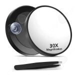 Miroir 30x miroir de maquillage grossissant petit miroir avec ventouse et pince pointue pour maquillage ...