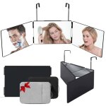 Miroir 360 coiffure homme et femme pour se couper les cheveux seul. miroir triple pliable hauteur r�glable ...