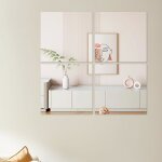 Miroir adhesif mural miroir autocollant adhsif muraux  coller incassable petit acrylique plastique ...