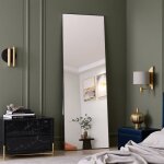 Miroir arche 162x53cm - grand miroir sur pied design industriel à bordure noire antitraces et structure ... Miroir arche 162x53cm - grand miroir sur pied design industriel à bordure noire antitraces et structure ...