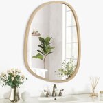 Miroir asymétrique À suspendre en bois pour le mur cadre irrégulier petit miroir mural moderne décoratif ... Miroir asymétrique À suspendre en bois pour le mur cadre irrégulier petit miroir mural moderne décoratif ...