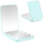 Miroir compact avec lumi�re1x / 3xmanuel � 2c�t�smiroir de maquillage de voyage miroir de poche pour ...