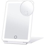 Miroir cosm�tique led 3 modes d�clairage grossissement 10x blanc odipie