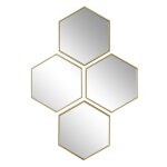 Miroir - home deco factory - d�coratif - losange - dor�