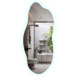 Miroir d�coratif led premium irr�gulier style loft pour chambre ou salon 45 x 100 cm - lumi�re froide ...