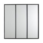 Miroir forme verri�re atelier carr� m�tal noir 615cm - veris