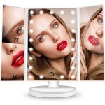 Miroir miroir grossissant 3x2x triptyque avec 22pcs led miroir de maquillage lumineux avec ecran tactile ...