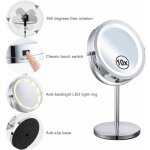 Miroir grossissant lumineux de rotation  360 - miroir maquillage - miroir grossissant x10 - miroir ...