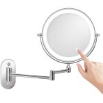 Miroir grossissant mural de 8 pouces x10 miroirs de maquillage à led avec fonction darrêt automatique ... Miroir grossissant mural de 8 pouces x10 miroirs de maquillage à led avec fonction darrêt automatique ...