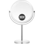 Miroir grossissant sur pied - holisane - double face 30x / 1x - pivot 360� - portable - transparent - ...