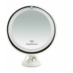 Miroir grossissant x10 - kcvv - led - ventouse - rotation 360� - portable usb