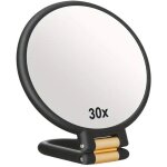Miroir grossissant x30 miroir à main avec poignée miroir double face avec grossissement 30x / 1x miroir ... Miroir grossissant x30 miroir à main avec poignée miroir double face avec grossissement 30x / 1x miroir ...