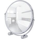 Miroir grossissant x5 mera miroir maquillage grossissant � poser �17 cm acier 19x19x4 cm chrom� label ...