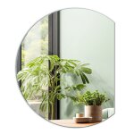 Miroir mural rond avec bord biseaut� finition haut de gamme pour salon ou chambre 70 cm